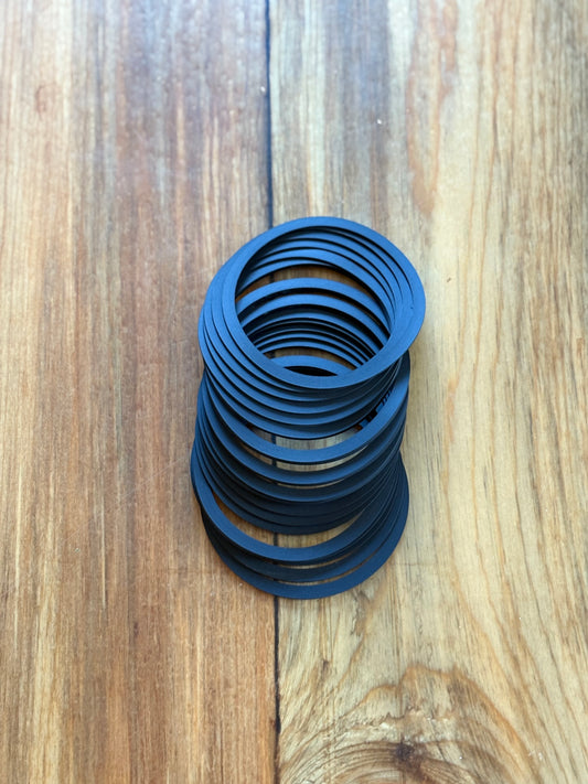 Black Regular Replacement Gaskets (100 each)