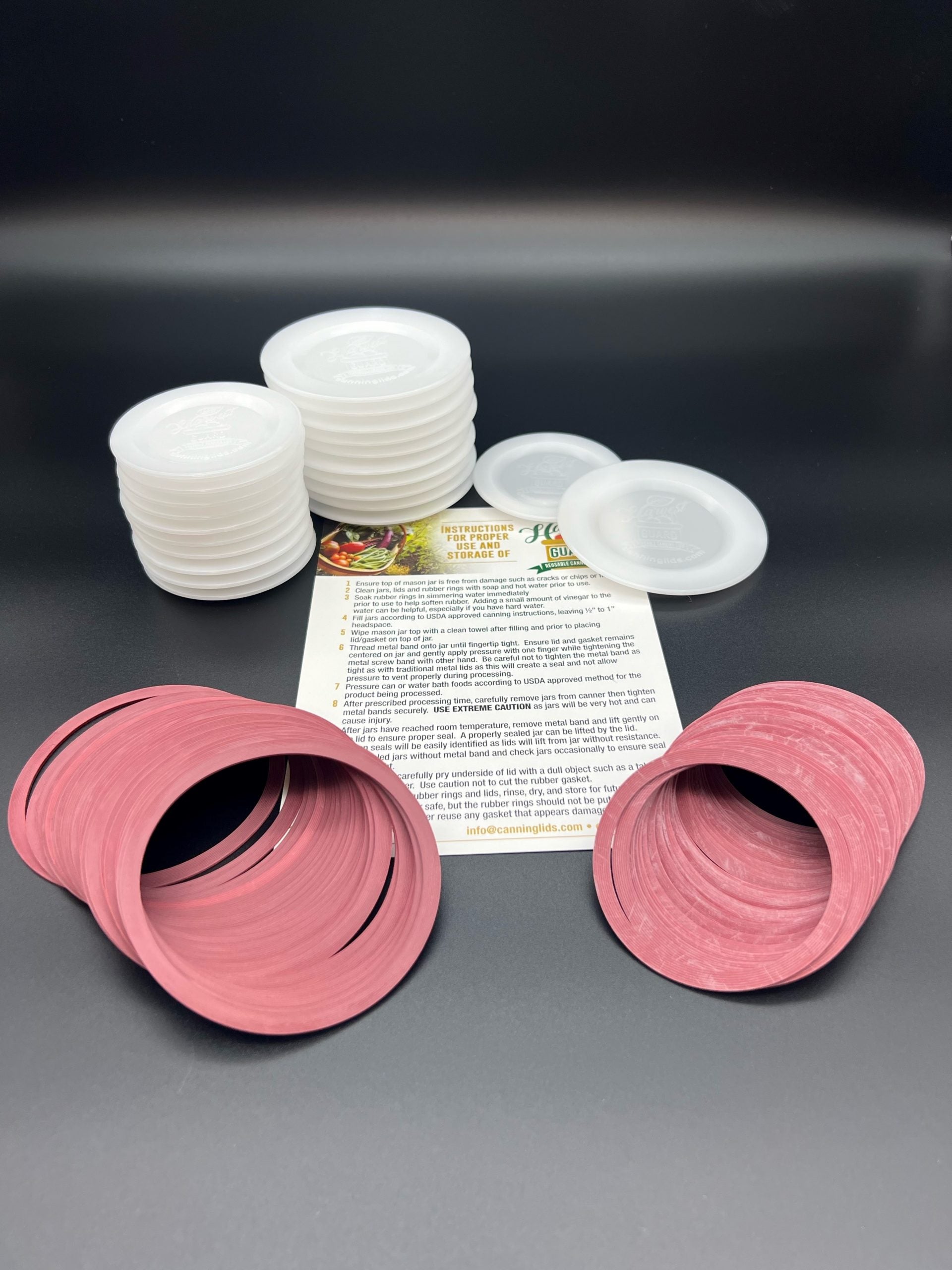 100 Piece Bulk Mix - Regular and Wide Mouth Lids & Gaskets image 0