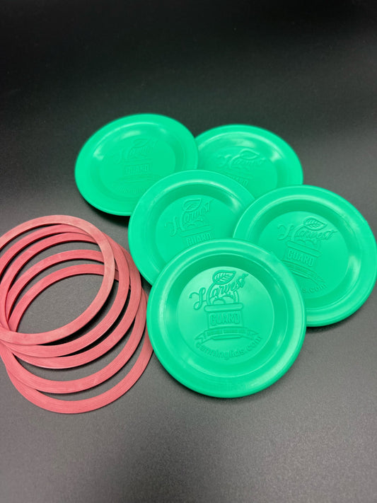 GREEN Regular Mouth Lids & Gaskets (50 lids) image 0