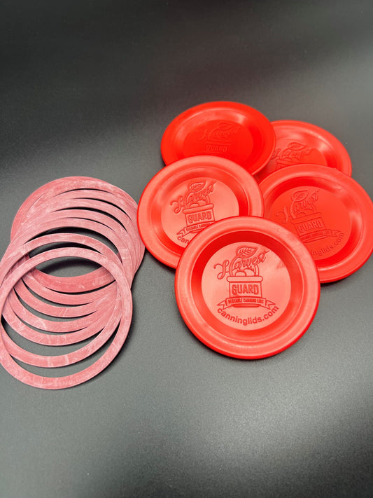 RED Regular Mouth Lids & Gaskets - 50 lids image 0